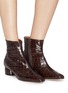 Figure View - Click To Enlarge - LOQ - 'Matea' croc embossed spazzalato leather ankle boots