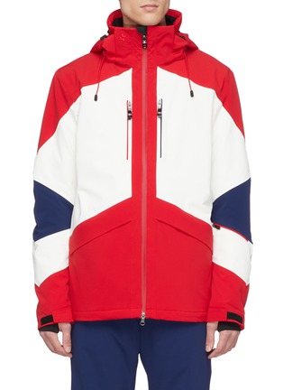Main View - Click To Enlarge - PERFECT MOMENT - 'Chamonix II' detachable hood colourblock Primaloft® padded jacket
