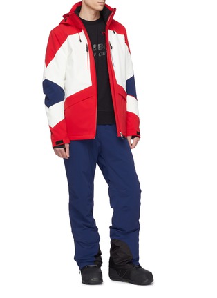 Figure View - Click To Enlarge - PERFECT MOMENT - 'Chamonix II' detachable hood colourblock Primaloft® padded jacket