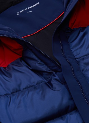  - PERFECT MOMENT - 'Amak' detachable hood colourblock down puffer jacket