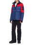 Figure View - Click To Enlarge - PERFECT MOMENT - 'Amak' detachable hood colourblock down puffer jacket