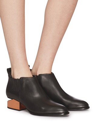 Front View - Click To Enlarge - ALEXANDER WANG - 'Kori' cutout heel leather Chelsea boots
