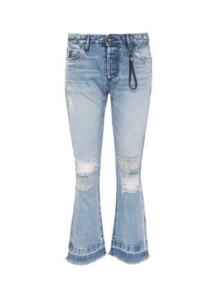 Main View - Click To Enlarge - 72877 - 'Bellatula' colourblock patch pocket ripped flared jeans