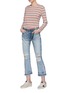 Figure View - Click To Enlarge - 72877 - 'Bellatula' colourblock patch pocket ripped flared jeans