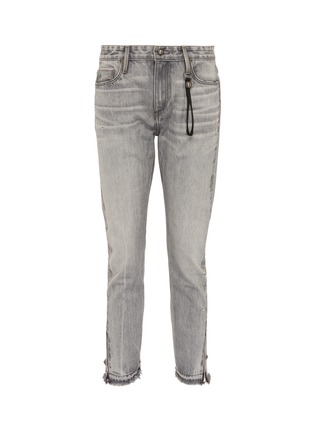 Main View - Click To Enlarge - 72877 - 'Timmy' button frayed cuff skinny jeans