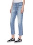 Front View - Click To Enlarge - 72877 - 'Tufa' colourblock patch pocket tie jeans