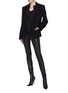 Figure View - Click To Enlarge - HAIDER ACKERMANN - Layered placket tweed blazer