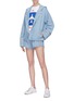 Figure View - Click To Enlarge - ÊTRE CÉCILE - 'Leisure' slogan print oversized hooded denim parka