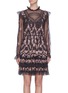 Main View - Click To Enlarge - NEEDLE & THREAD - 'Eclipse' polka dot floral embroidered tulle dress