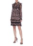 Figure View - Click To Enlarge - NEEDLE & THREAD - 'Eclipse' polka dot floral embroidered tulle dress