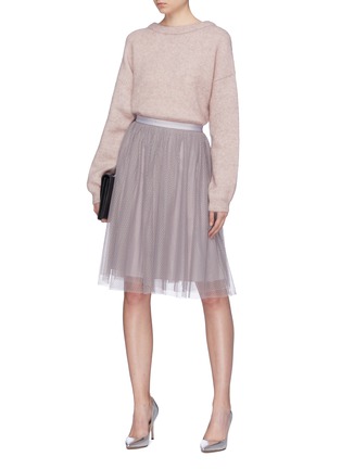 Figure View - Click To Enlarge - NEEDLE & THREAD - 'Dotted' tulle midi skirt