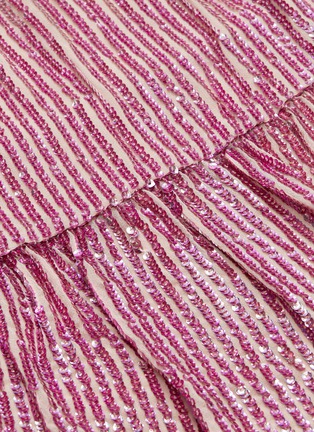 Detail View - Click To Enlarge - NEEDLE & THREAD - 'Kaleidoscope' sequin stripe peplum skirt