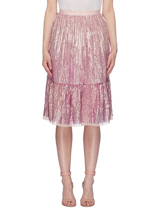 Main View - Click To Enlarge - NEEDLE & THREAD - 'Kaleidoscope' sequin stripe peplum skirt