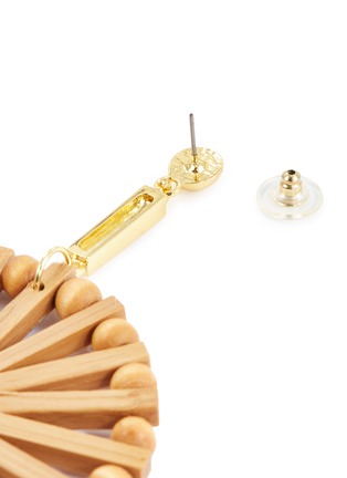 Detail View - Click To Enlarge - CULT GAIA - 'Eva' bamboo hoop drop earrings