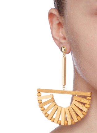 Figure View - Click To Enlarge - CULT GAIA - 'Ark' bamboo drop earrings
