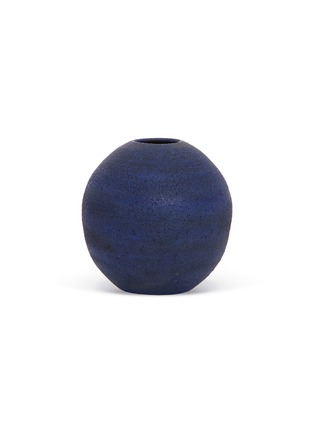 Main View - Click To Enlarge - VICTORIA MORRIS POTTERY - Orb small vase – Matte Blue