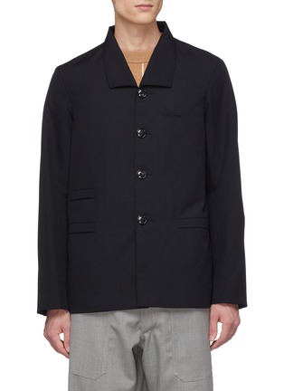 Main View - Click To Enlarge - MACKINTOSH - Welt pocket virgin wool shirt jacket