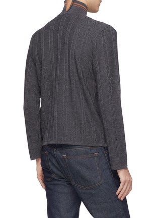 Back View - Click To Enlarge - MACKINTOSH - Merino wool chenille knit turtleneck sweater