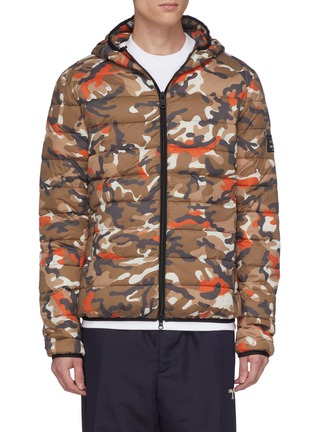 Main View - Click To Enlarge - ECOALF - 'Asp' hooded camouflage print Primaloft® down puffer jacket