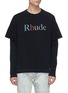 Main View - Click To Enlarge - RHUDE - 'Google' logo graphic print layered sleeve T-shirt