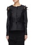 Main View - Click To Enlarge - LEAL DACCARETT - 'Fatima' bow tie shoulder silk-wool satin peplum jacket