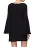 Back View - Click To Enlarge - LEAL DACCARETT - 'Paloma' detachable flared tassel silk organza sleeve dress