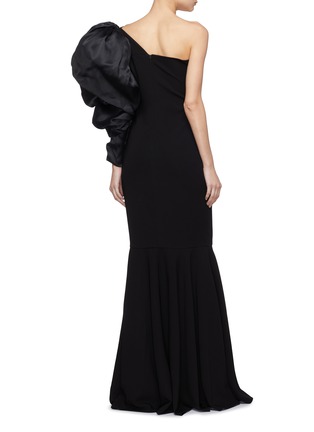 Back View - Click To Enlarge - LEAL DACCARETT - 'Opera' puff sleeve silk one-shoulder dress