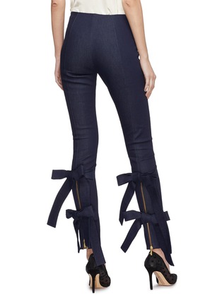 Back View - Click To Enlarge - LEAL DACCARETT - 'Francisca' bow tie zip cuff jeans