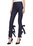 Front View - Click To Enlarge - LEAL DACCARETT - 'Francisca' bow tie zip cuff jeans