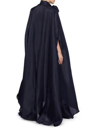 Back View - Click To Enlarge - LEAL DACCARETT - 'Aura' bow tie neck silk organza cape