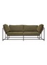 Main View - Click To Enlarge - STEPHEN KENN STUDIO - Military canvas & blackened steel two seat sofa