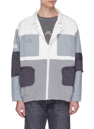 Main View - Click To Enlarge - C2H4 - x NUMBER (N)INE colourblock abstract graphic print twill M-65 jacket