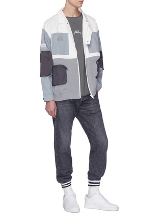Figure View - Click To Enlarge - C2H4 - x NUMBER (N)INE colourblock abstract graphic print twill M-65 jacket