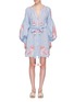 Main View - Click To Enlarge - MARCH11 - 'Rose Power' belted floral embroidered mini dress