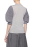Back View - Click To Enlarge - 73182 - 'Magna' puff rib knit sleeve Merino wool sweater