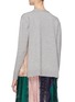 Back View - Click To Enlarge - 73182 - Colourblock pleated charmeuse panel cardigan