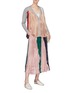 Figure View - Click To Enlarge - 73182 - Colourblock pleated charmeuse panel cardigan