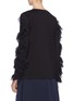 Back View - Click To Enlarge - 73182 - Ruffle tulle trim long sleeve T-shirt