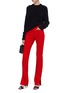 Figure View - Click To Enlarge - SIMON MILLER - Split cuff slim fit flared skinny jeans