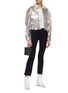 Figure View - Click To Enlarge - SIMON MILLER - 'Morgo' cropped metallic crackle leather jacket