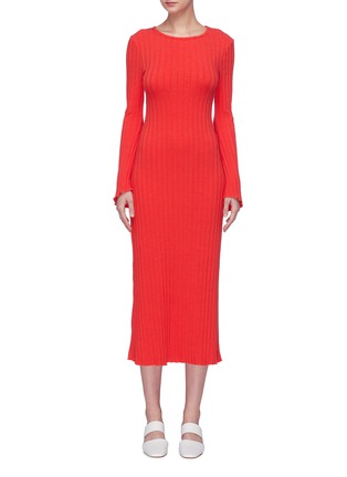 Main View - Click To Enlarge - SIMON MILLER - 'Wells' rib knit long sleeve dress