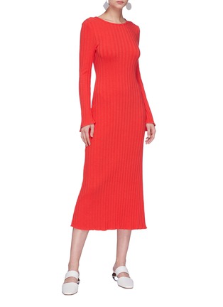 Figure View - Click To Enlarge - SIMON MILLER - 'Wells' rib knit long sleeve dress