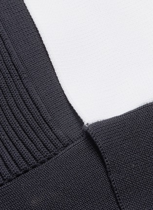 Detail View - Click To Enlarge - SIMON MILLER - 'Laurin' button front colourblock rib knit polo dress