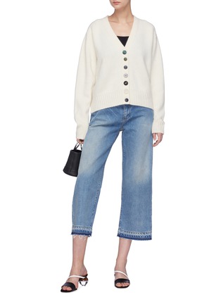 Figure View - Click To Enlarge - SIMON MILLER - Let-out cuff denim culottes