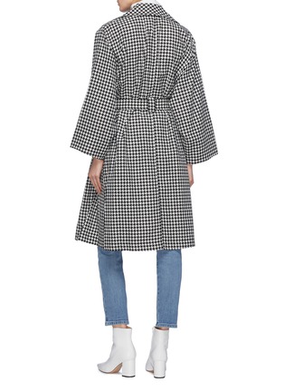 Back View - Click To Enlarge - SIMON MILLER - 'Palomba' belted houndstooth coat