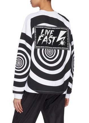 Back View - Click To Enlarge - OPENING CEREMONY - 'Cozy' logo patch graphic print sweatshirt