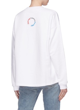 Back View - Click To Enlarge - OPENING CEREMONY - 'Cozy' logo embroidered sweatshirt