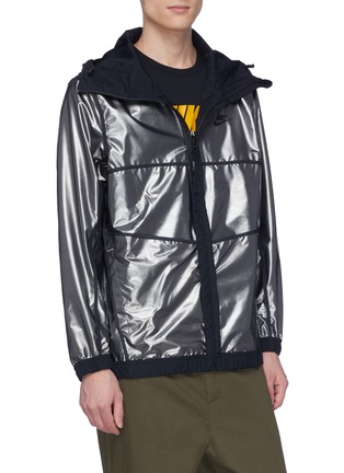 Detail View - Click To Enlarge - NIKE - 'Air Max' reversible hooded performance windbreaker jacket
