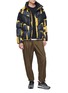 Figure View - Click To Enlarge - NIKE - Chevron panel abstract print down puffer jacket