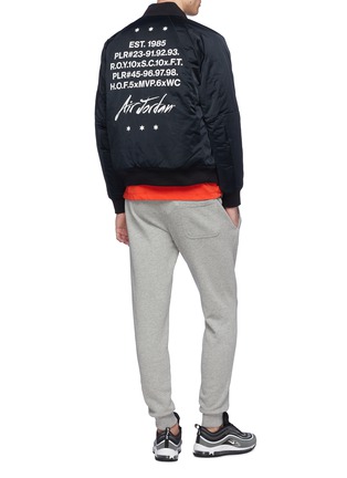 Figure View - Click To Enlarge - NIKE - Mix appliqué slogan print padded bomber jacket